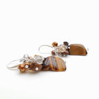 Gemstone Drop Earrings - Tiger's Eye