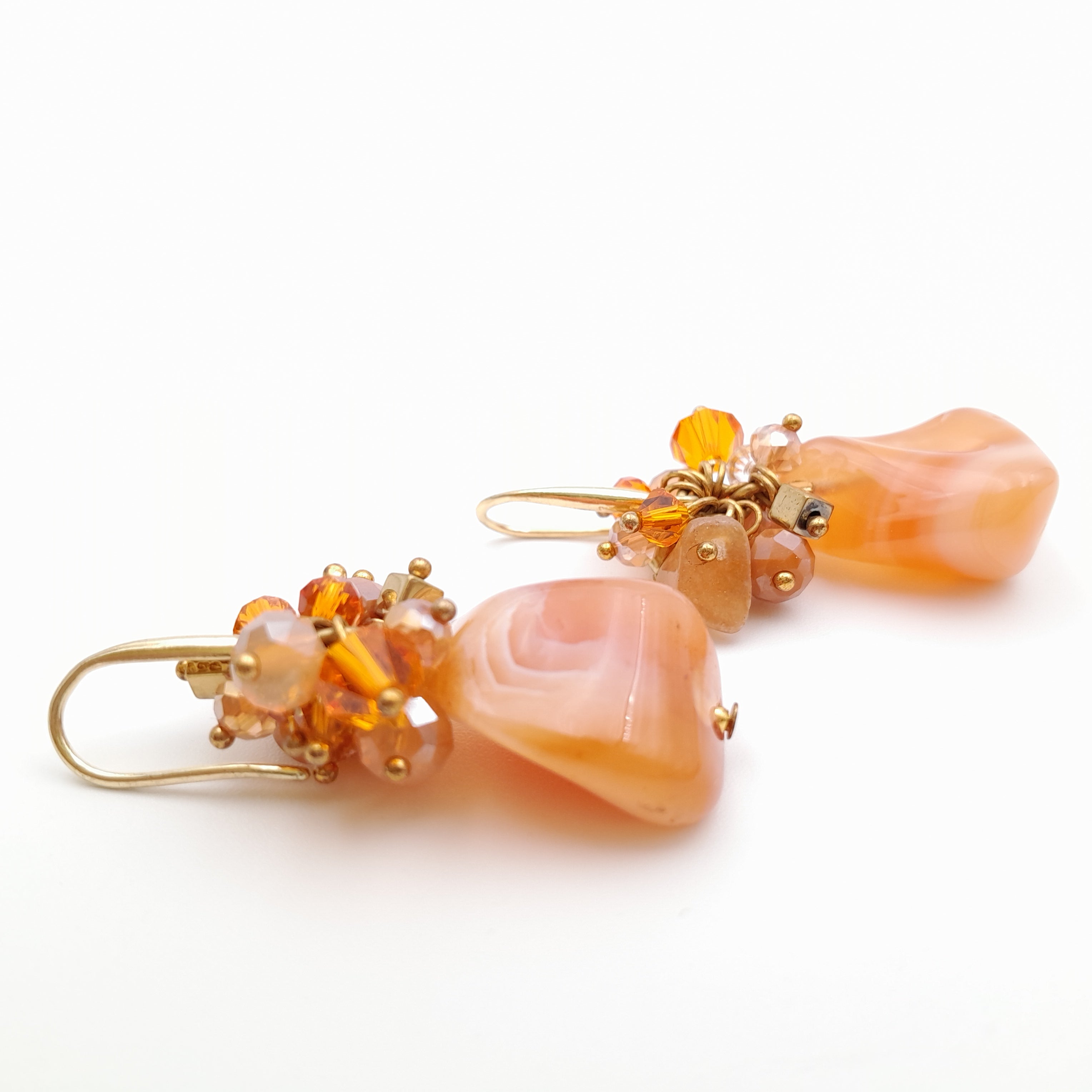 Gemstone Drop Earrings - Carnelian