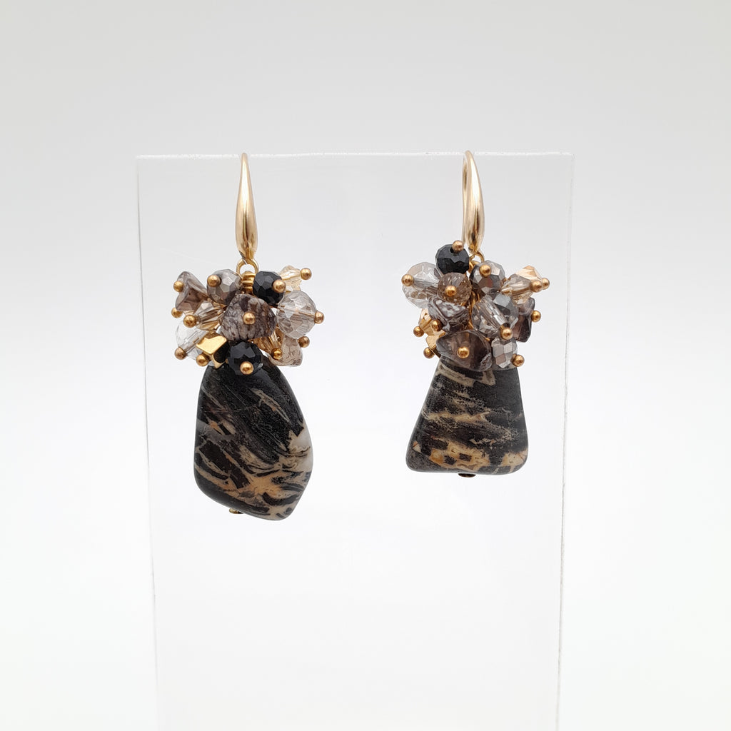 Gemstone Drop Earrings - Silverleaf Jasper