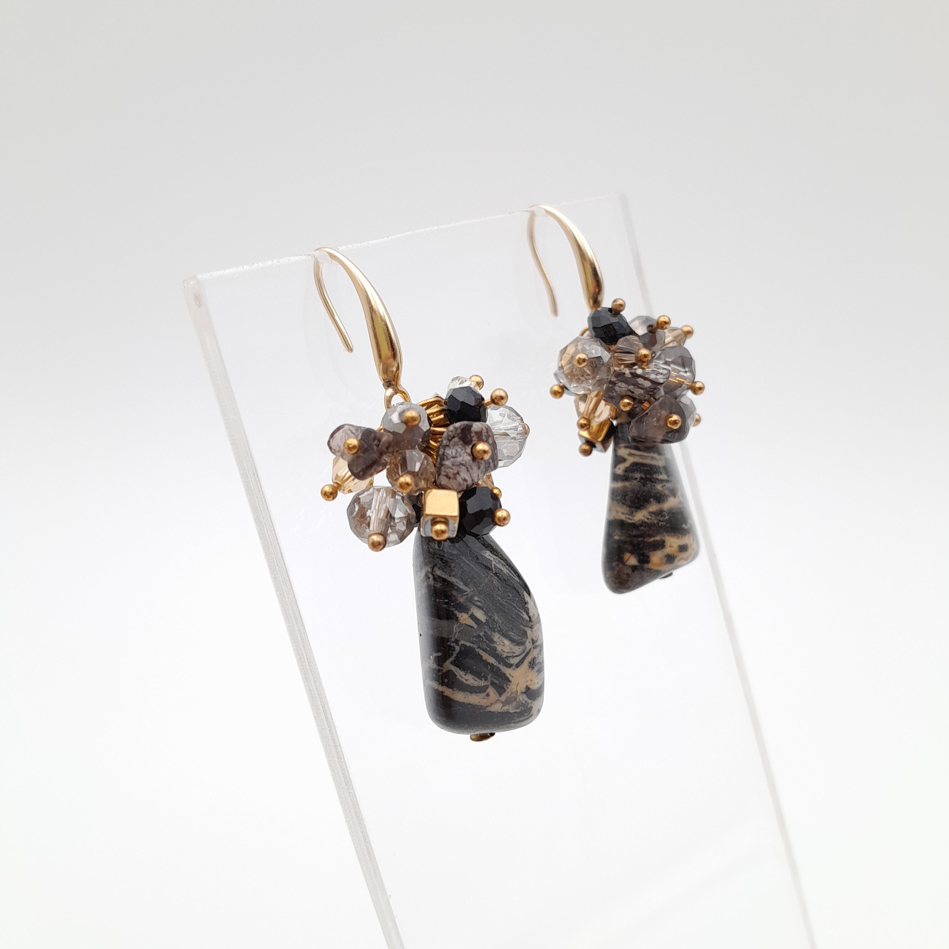 Gemstone Drop Earrings - Silverleaf Jasper