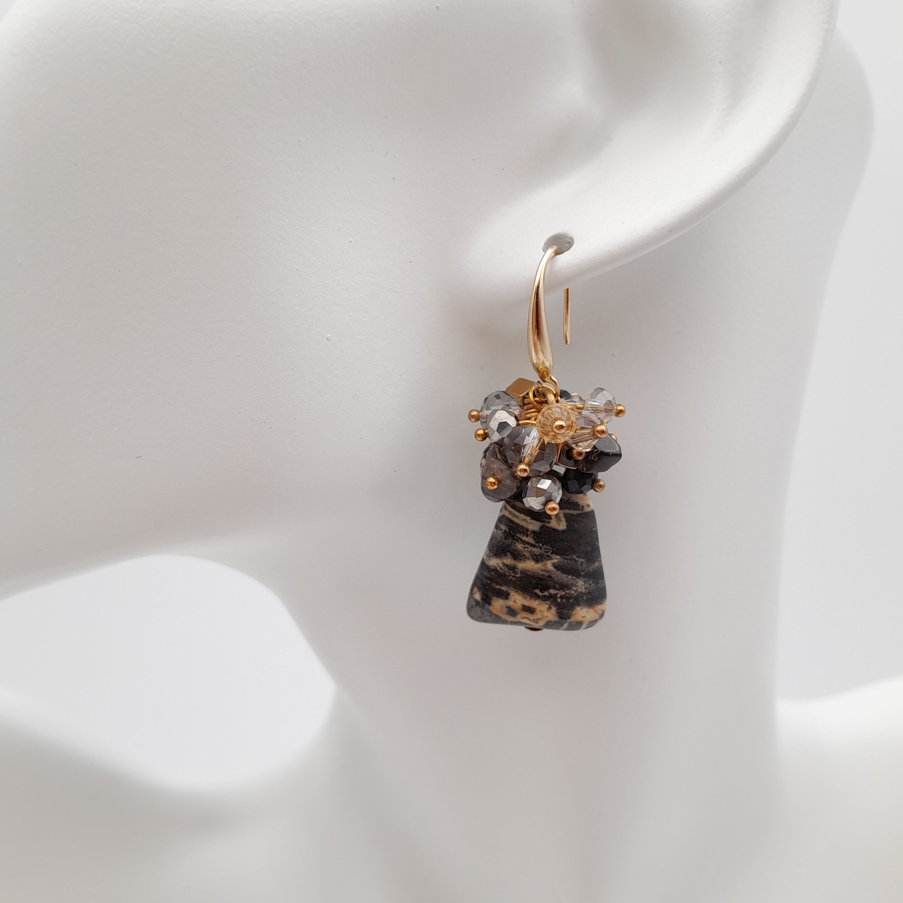 Gemstone Drop Earrings - Silverleaf Jasper