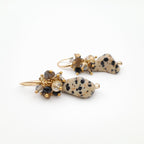 Gemstone Drop Earrings - Dalmatian Jasper