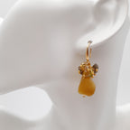 Gemstone Drop Earrings - Olive Opal