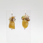 Gemstone Drop Earrings - Olive Opal