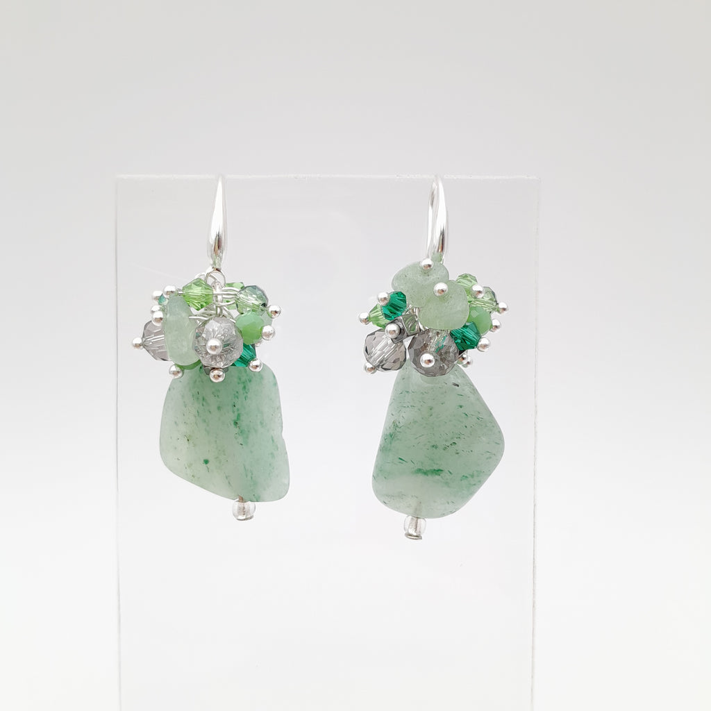 Gemstone Drop Earrings - Aventurine