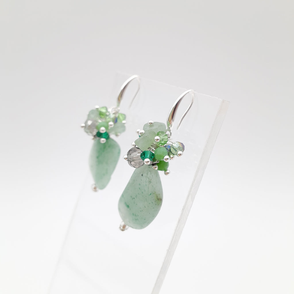 Gemstone Drop Earrings - Aventurine