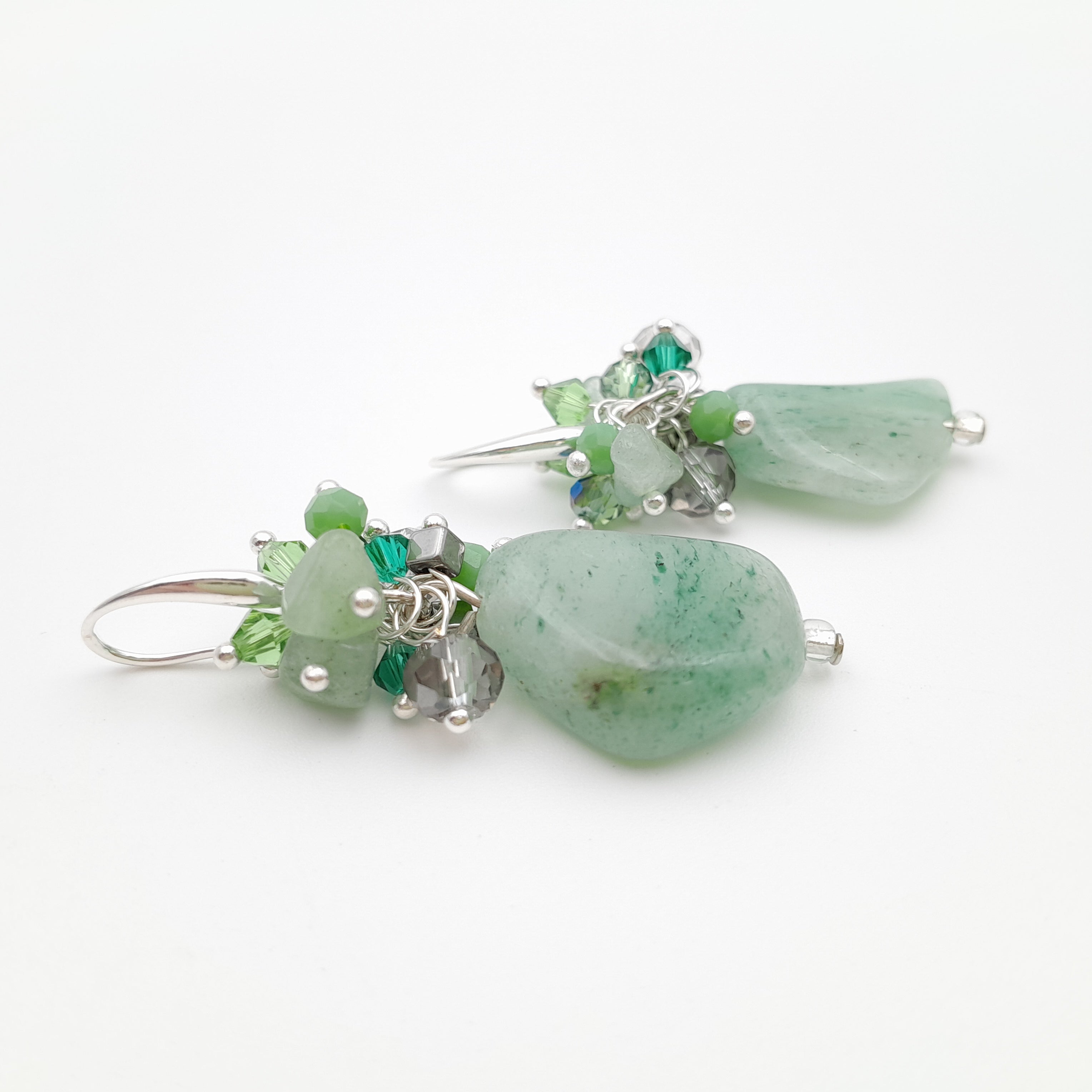 Gemstone Drop Earrings - Aventurine