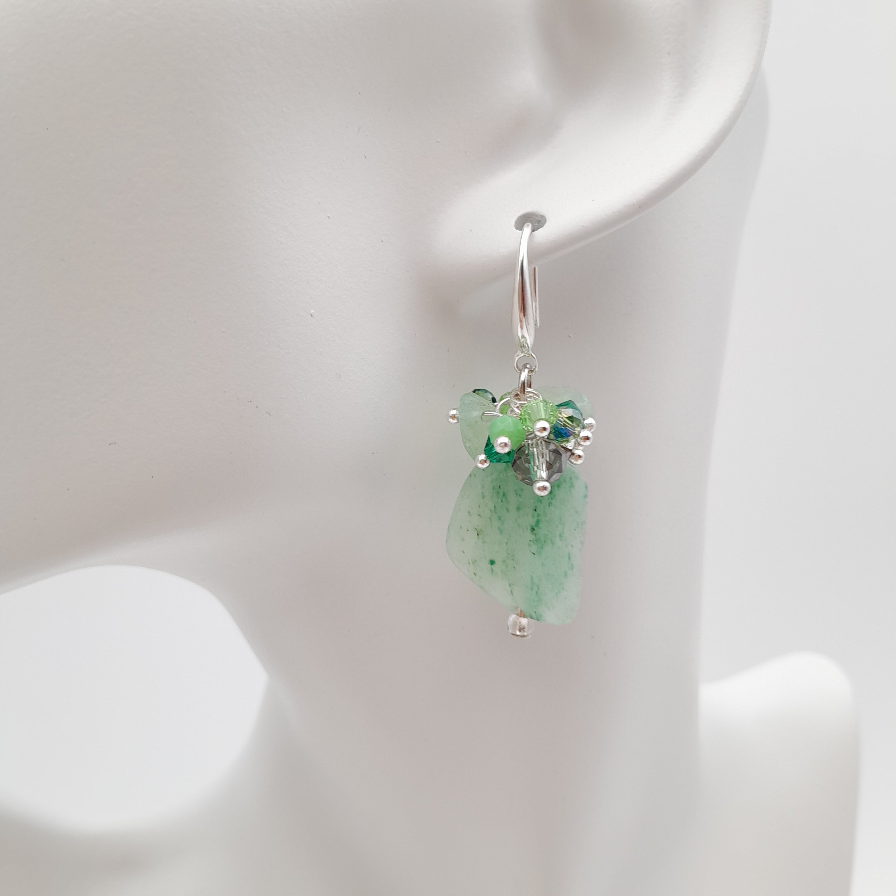 Gemstone Drop Earrings - Aventurine