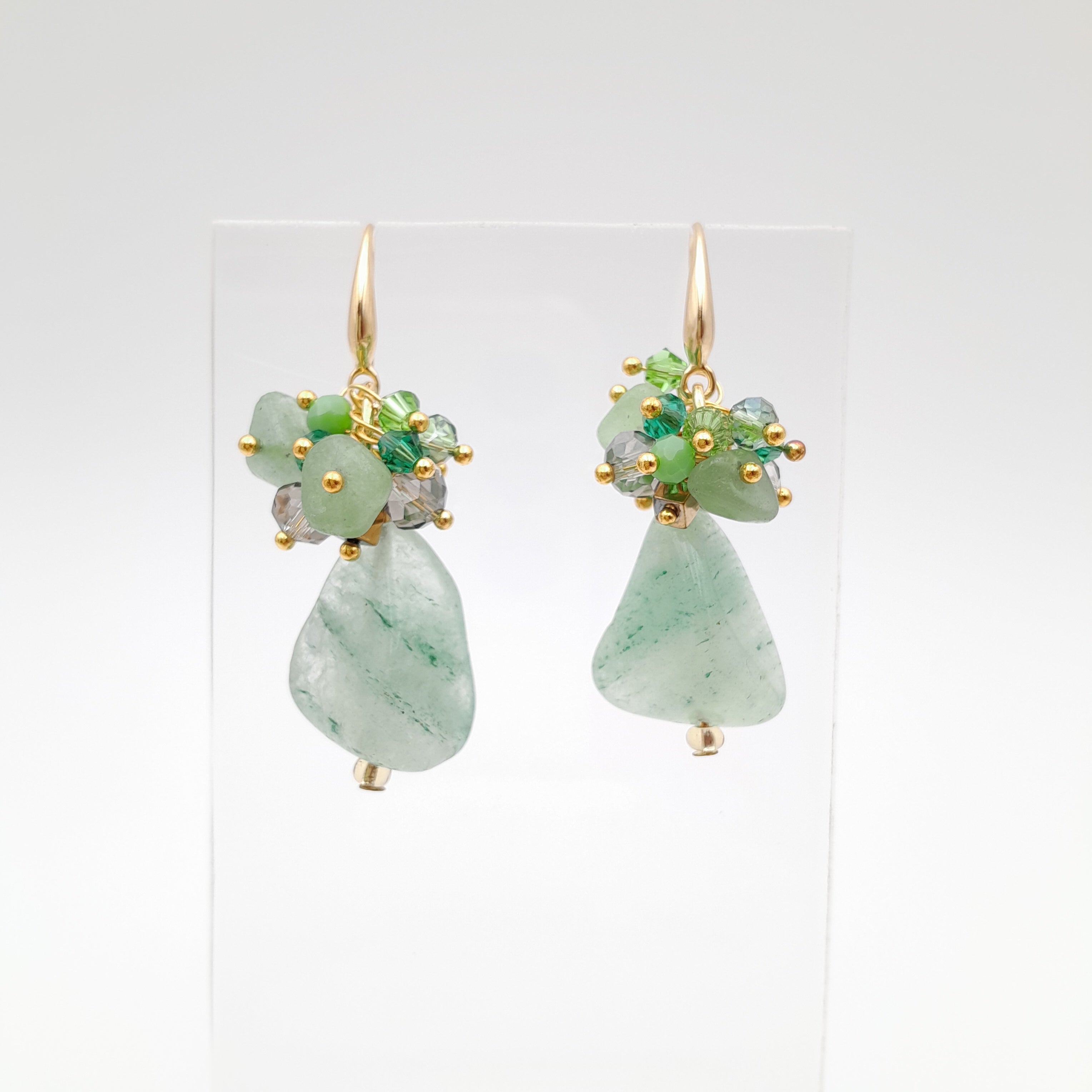 Gemstone Drop Earrings - Aventurine