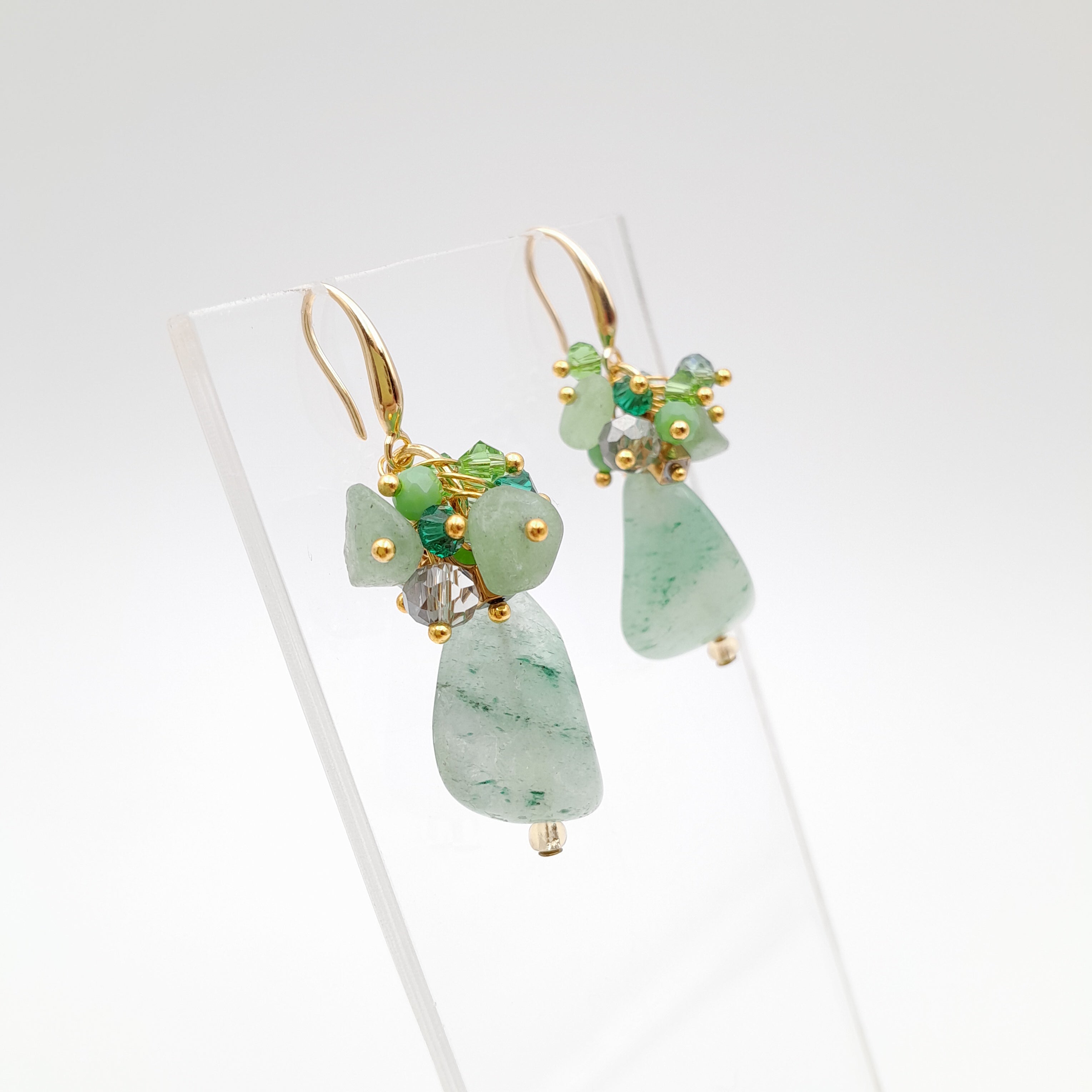 Gemstone Drop Earrings - Aventurine