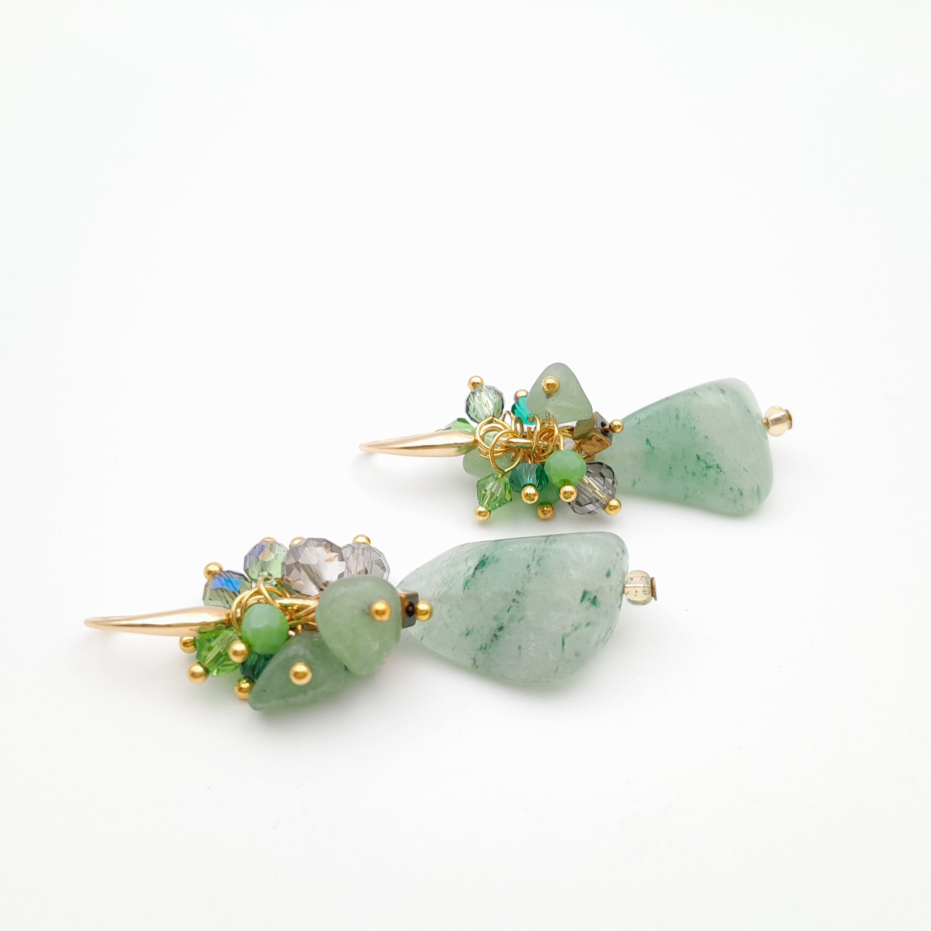 Gemstone Drop Earrings - Aventurine