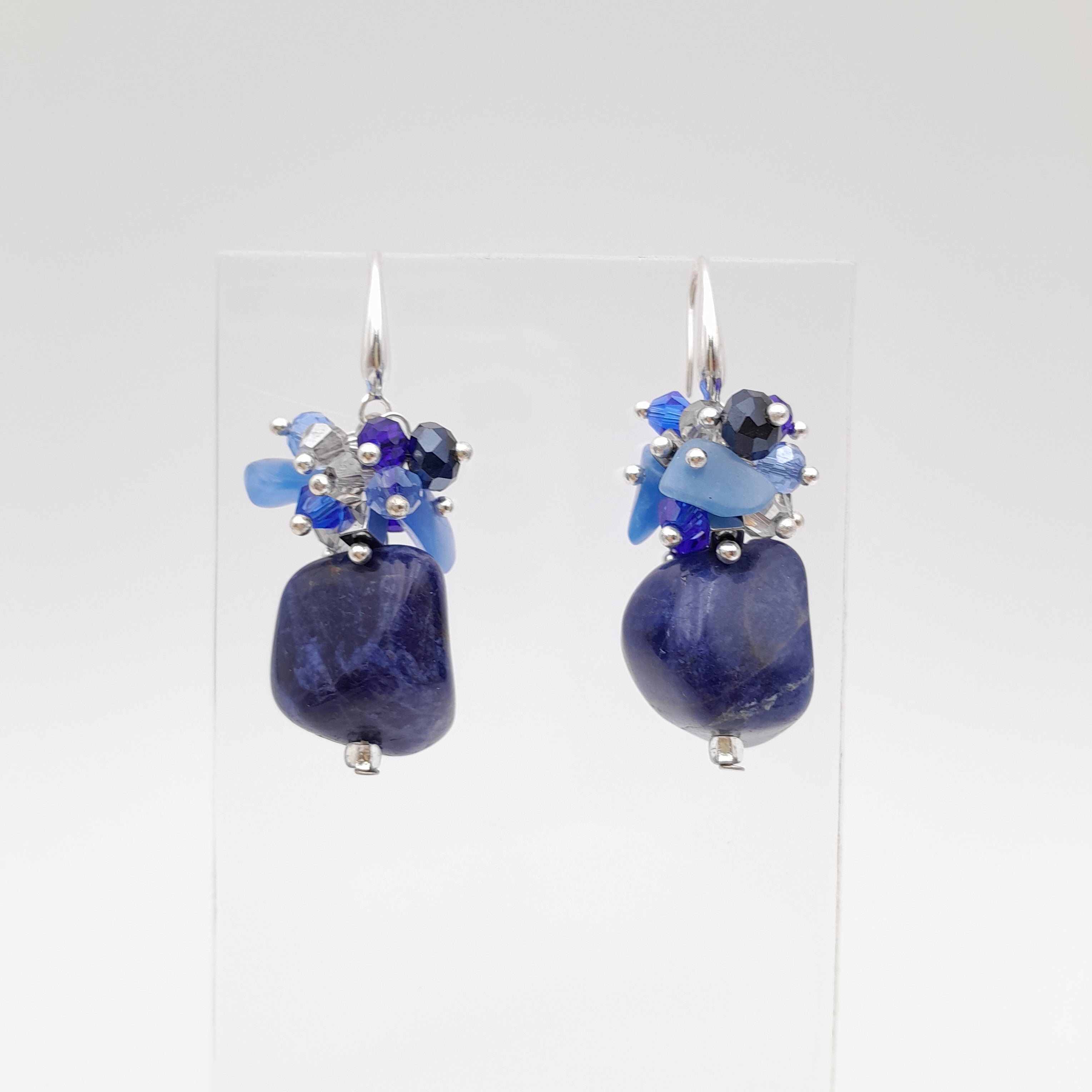 Gemstone Drop Earrings - Sodalite