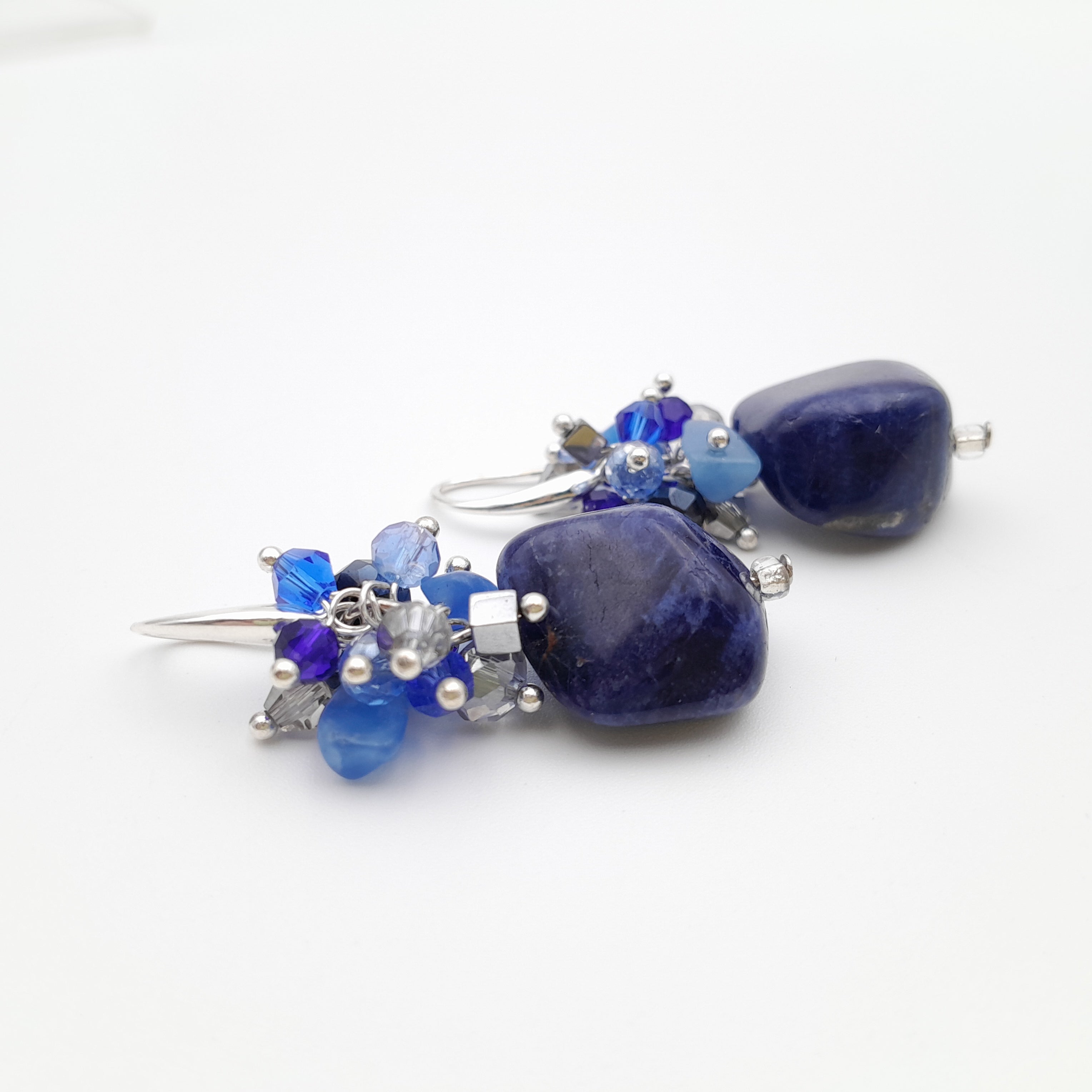 Gemstone Drop Earrings - Sodalite