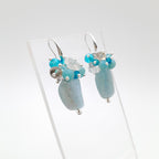 Gemstone Drop Earrings - Aquamarine