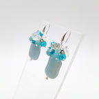 Gemstone Drop Earrings - Aquamarine