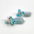 Gemstone Drop Earrings - Aquamarine