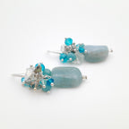 Gemstone Drop Earrings - Aquamarine