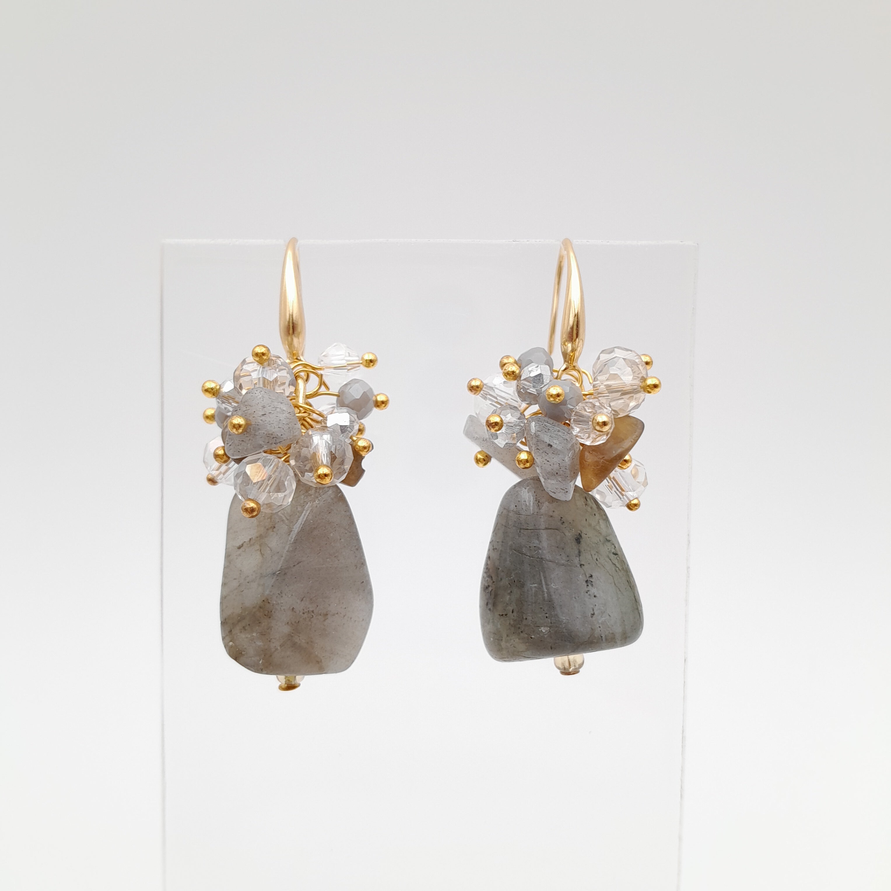 Gemstone Drop Earrings - Labradorite