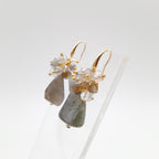 Gemstone Drop Earrings - Labradorite
