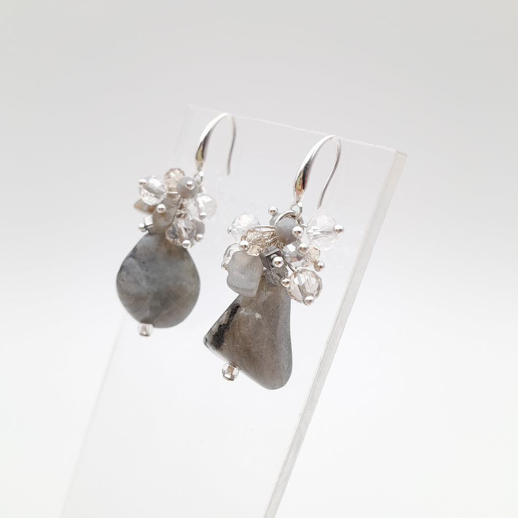 Gemstone Drop Earrings - Labradorite