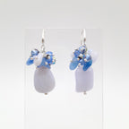 Gemstone Drop Earrings - Blue Lace Agate