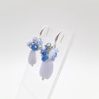 Gemstone Drop Earrings - Blue Lace Agate