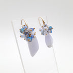Gemstone Drop Earrings - Blue Lace Agate