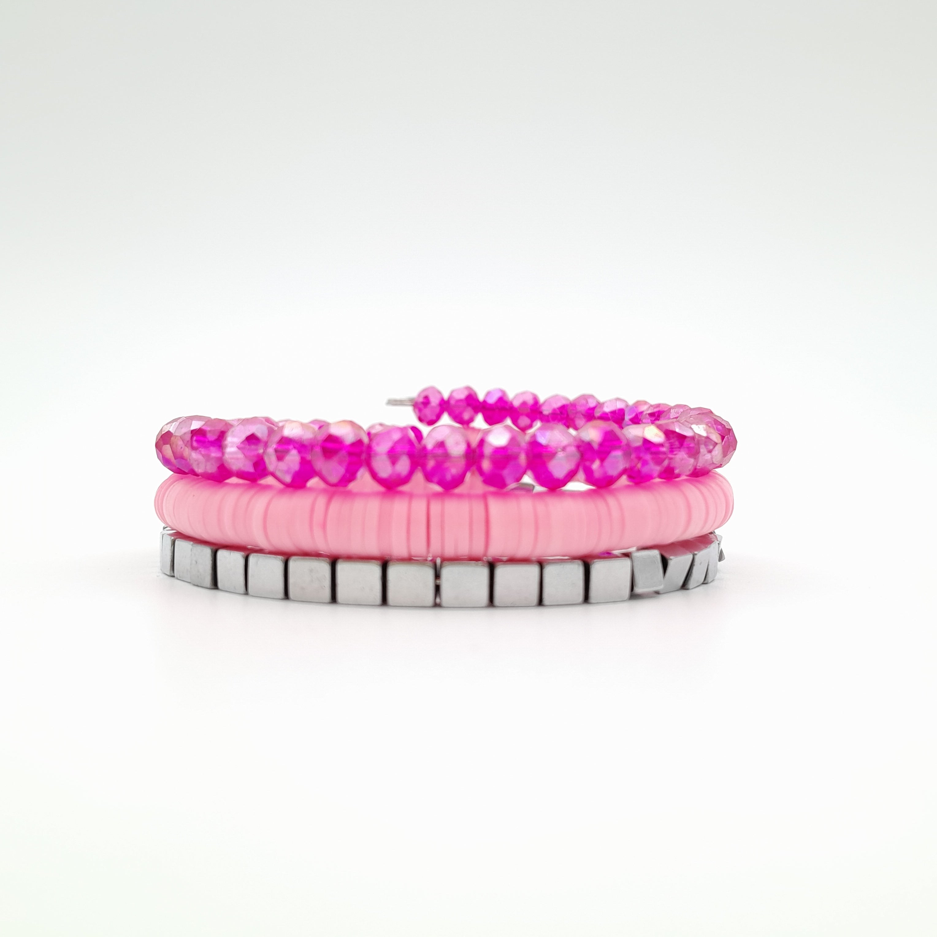 Rani Coil Bracelet - Candy Pink