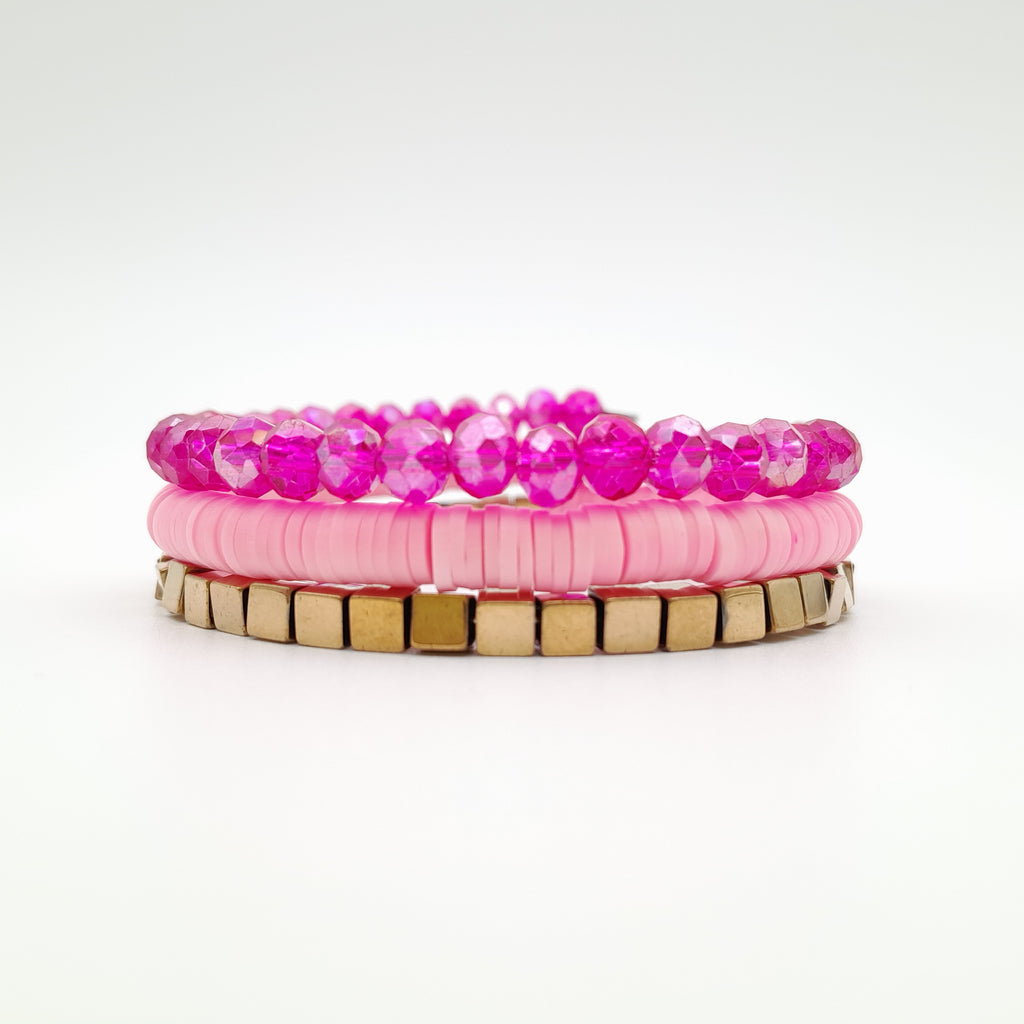 Rani Coil Bracelet - Candy Pink
