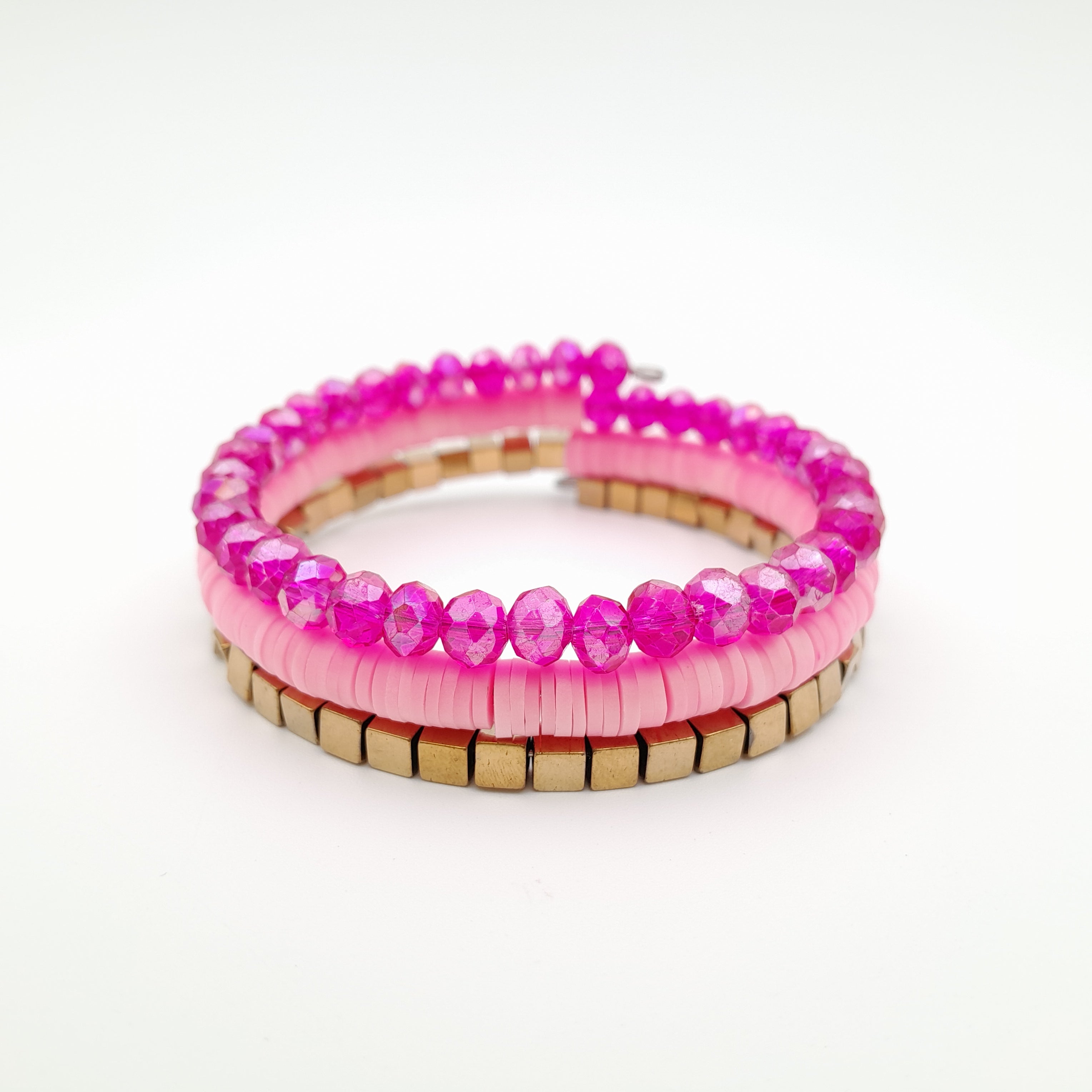 Rani Coil Bracelet - Candy Pink