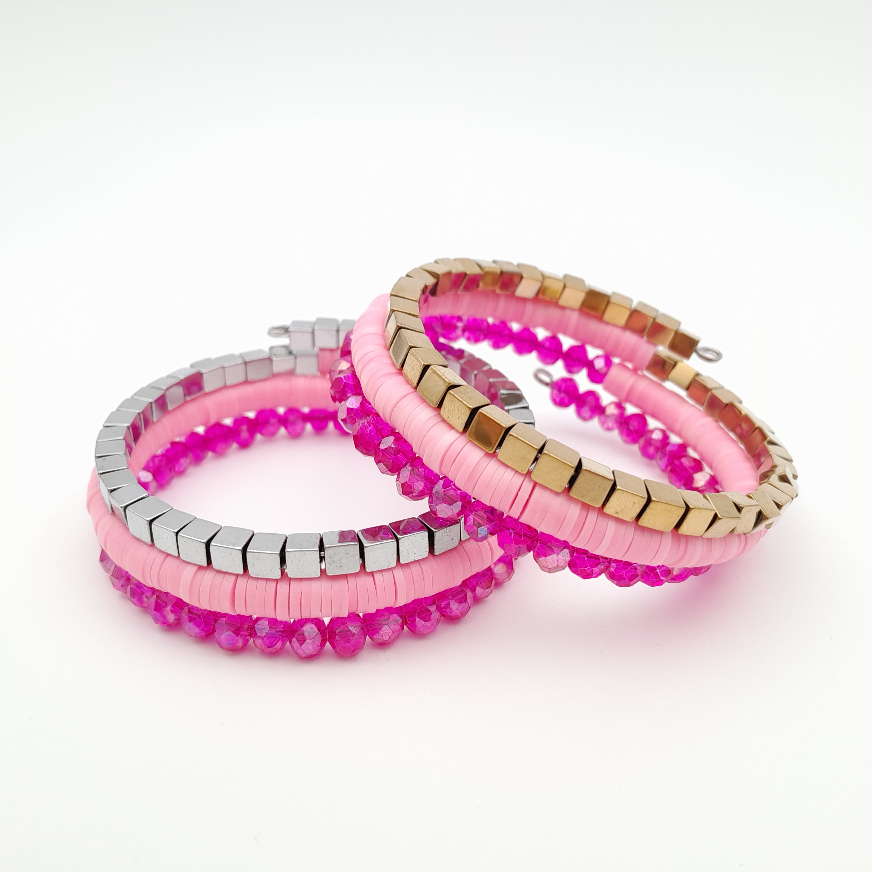 Rani Coil Bracelet - Candy Pink
