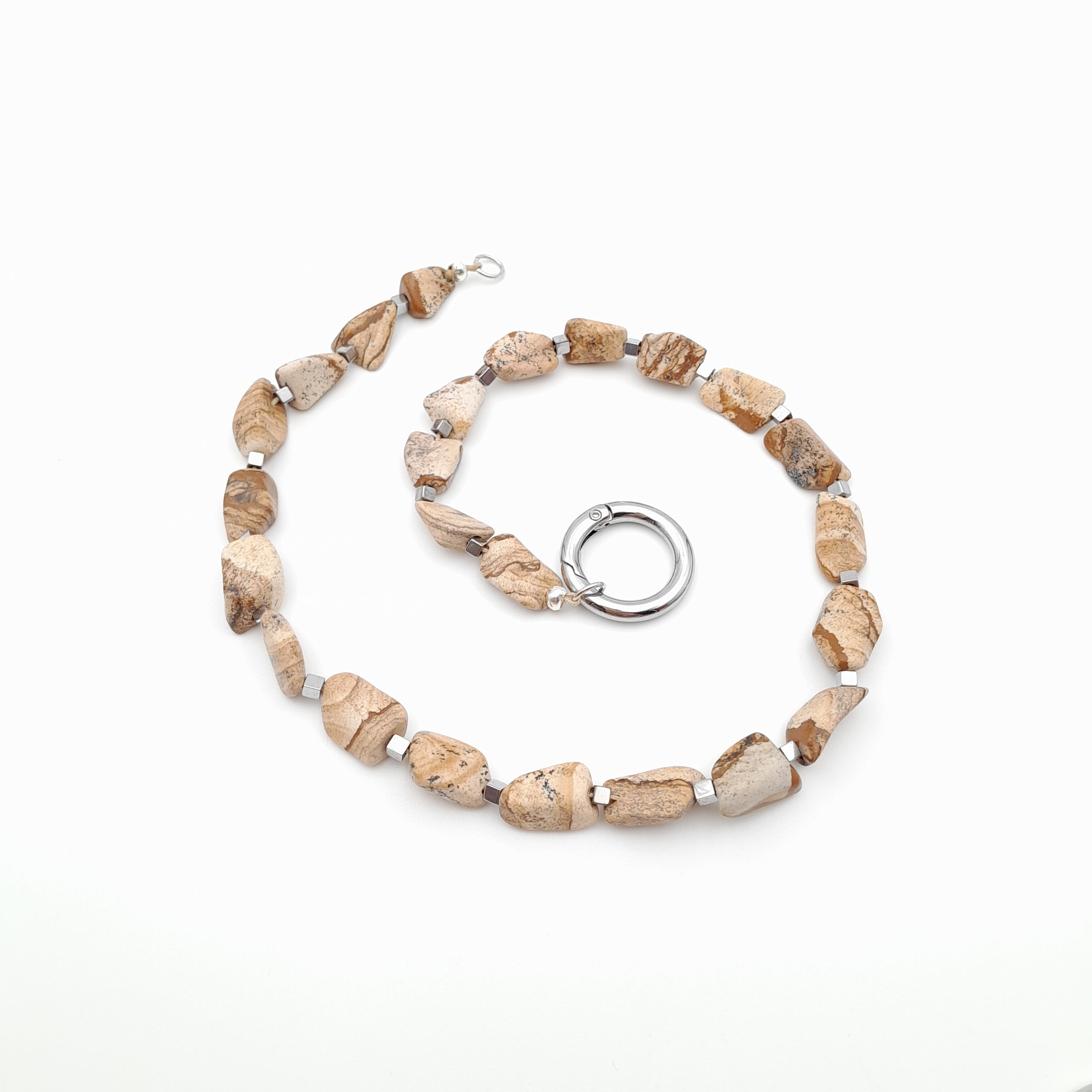 Pebble Necklace - Picture Jasper