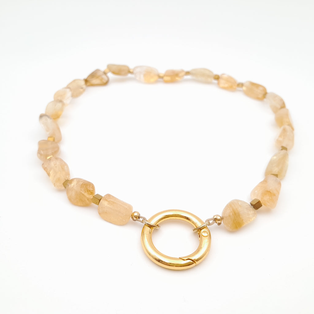 Pebble Necklace - Citrine