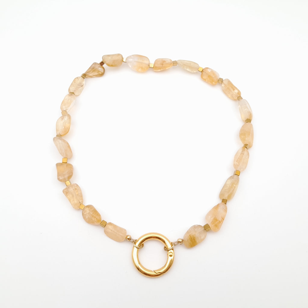 Pebble Necklace - Citrine