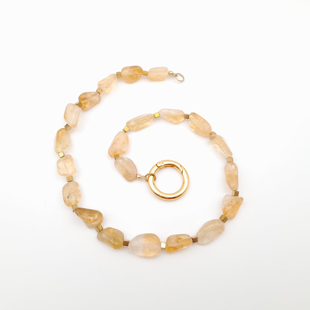 Pebble Necklace - Citrine