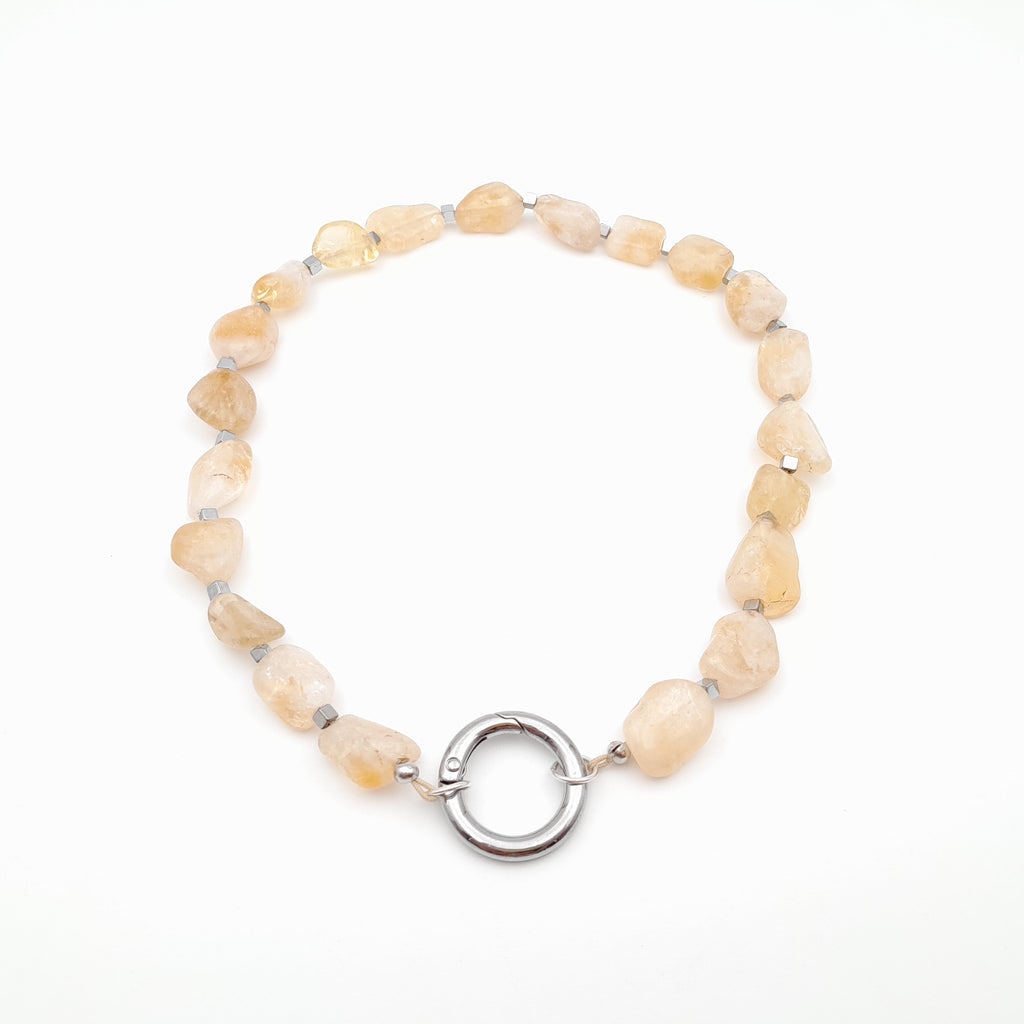 Pebble Necklace - Citrine