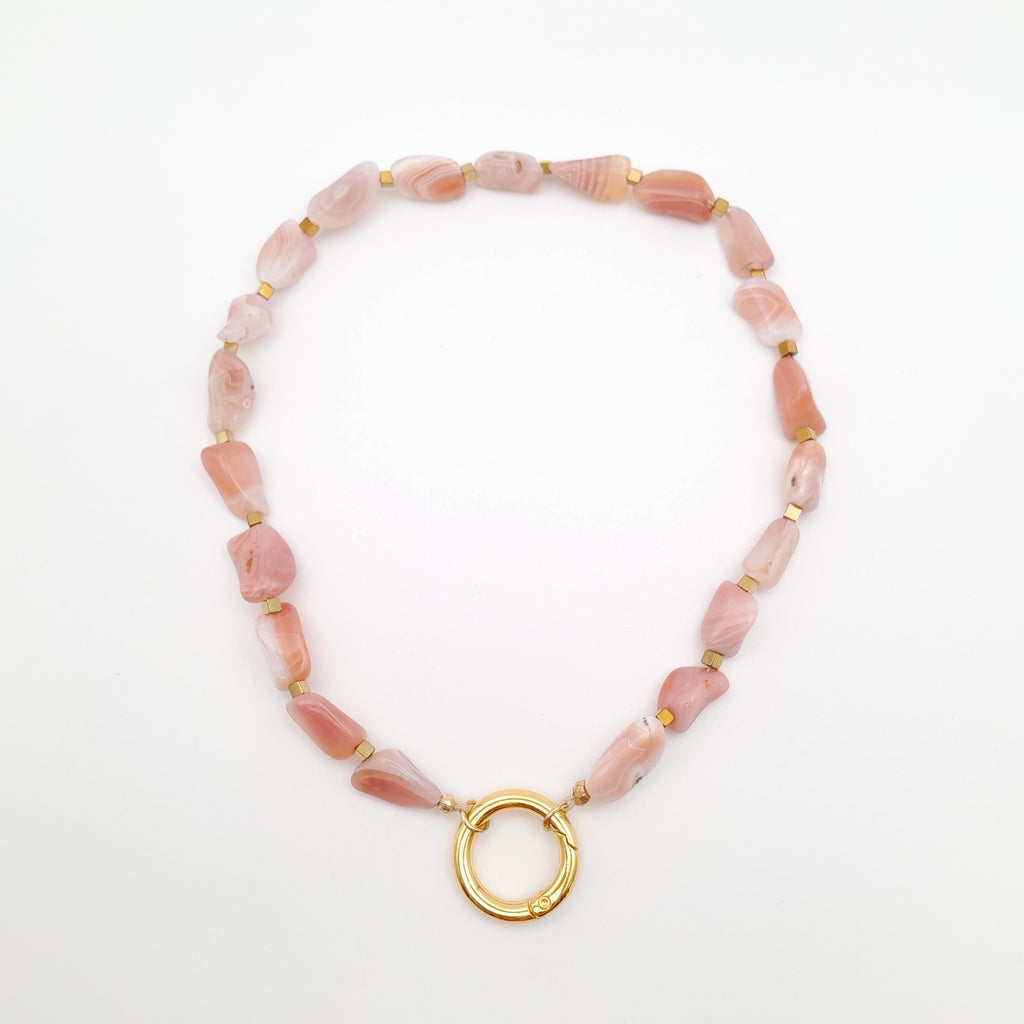 Pebble Necklace - Apricot Agate