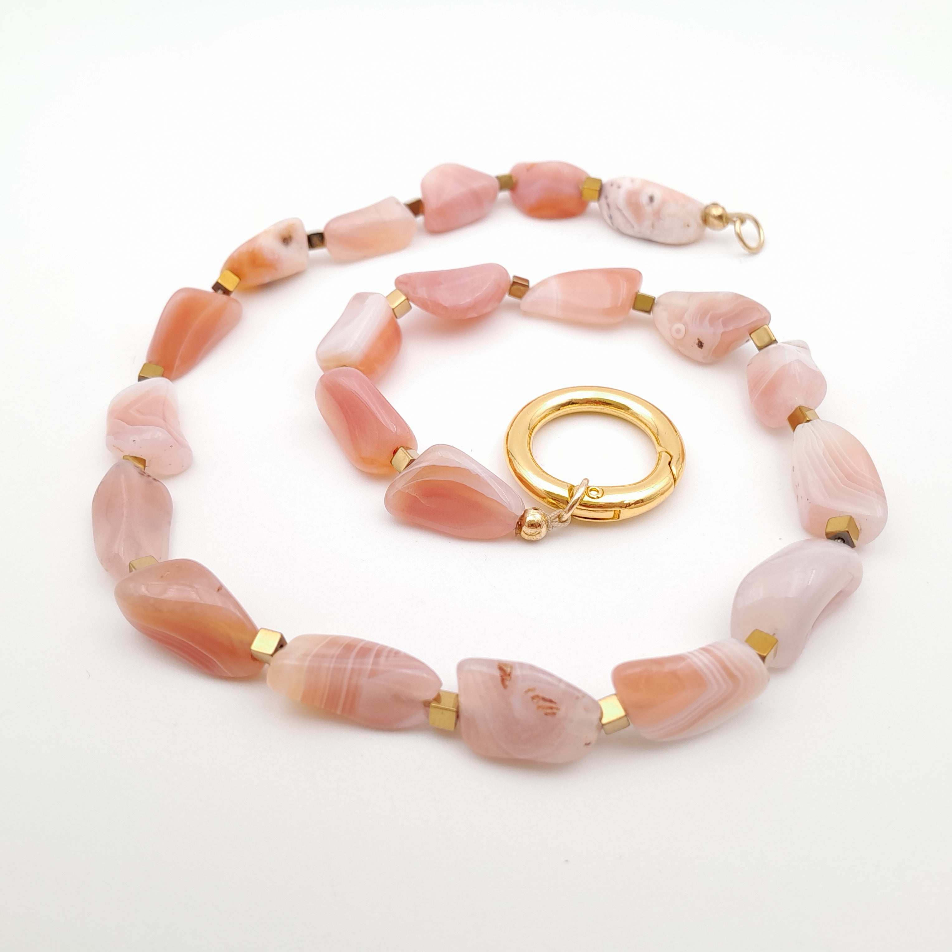 Pebble Necklace - Apricot Agate