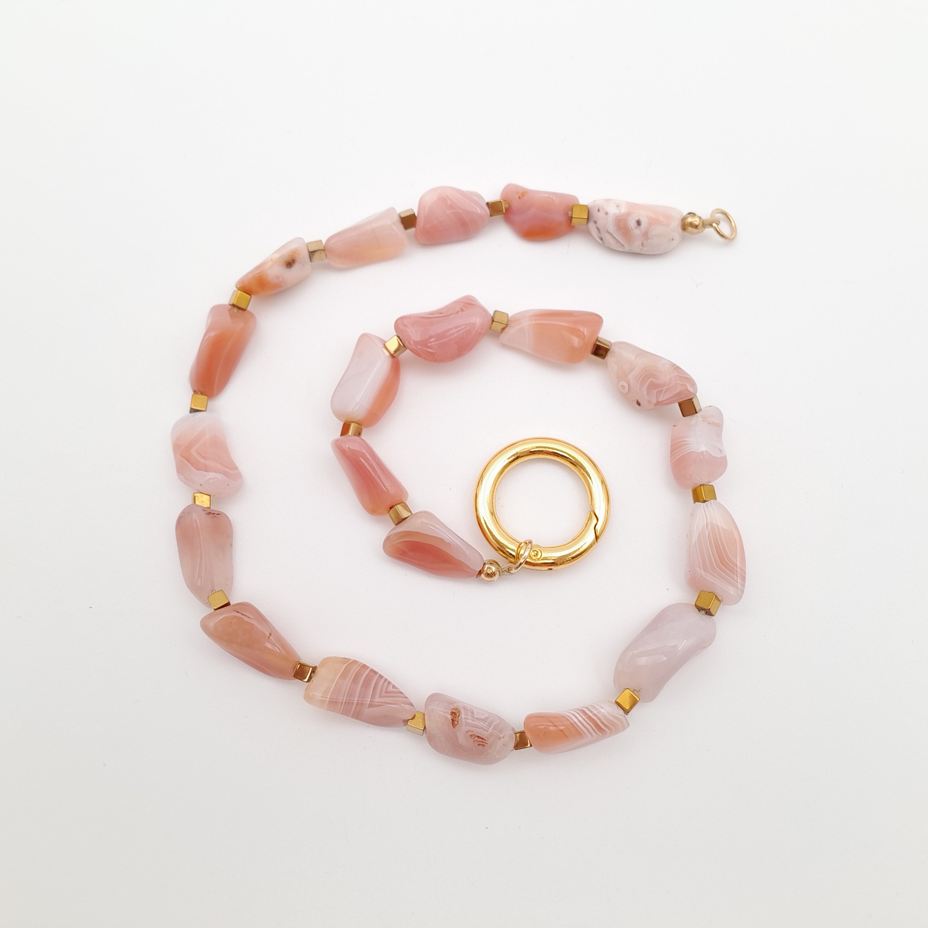 Pebble Necklace - Apricot Agate
