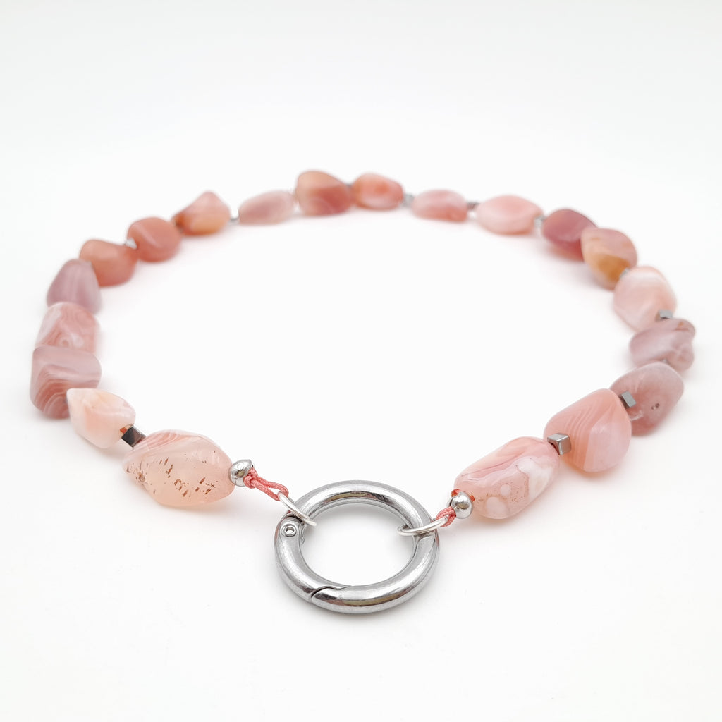 Pebble Necklace - Apricot Agate