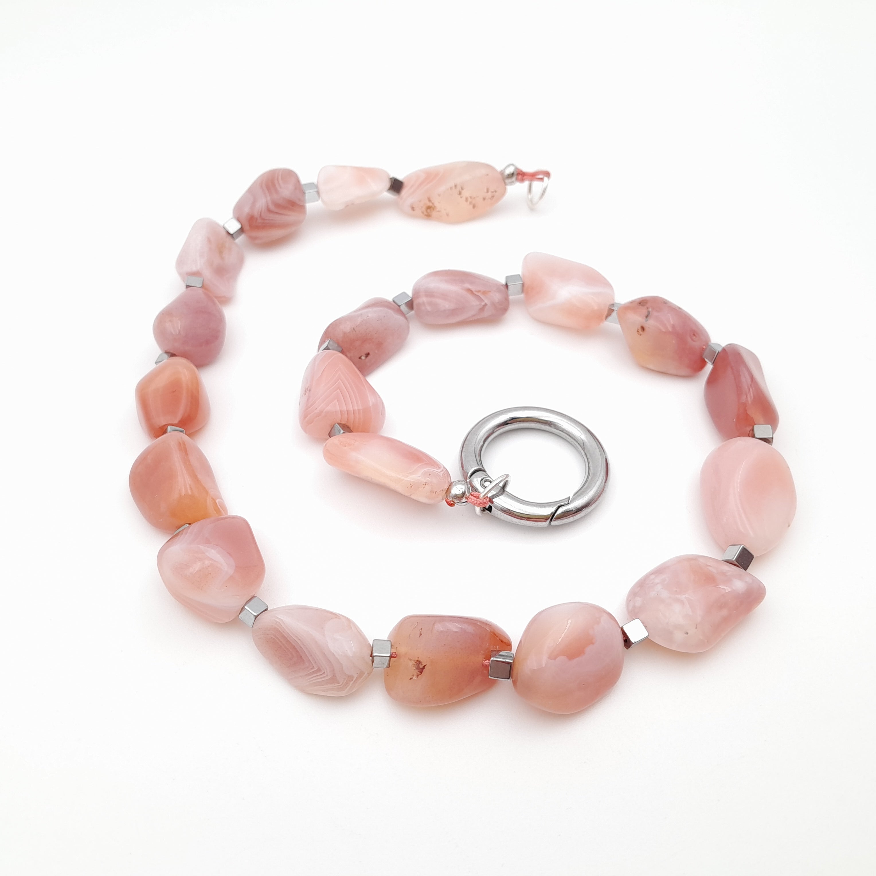 Pebble Necklace - Apricot Agate