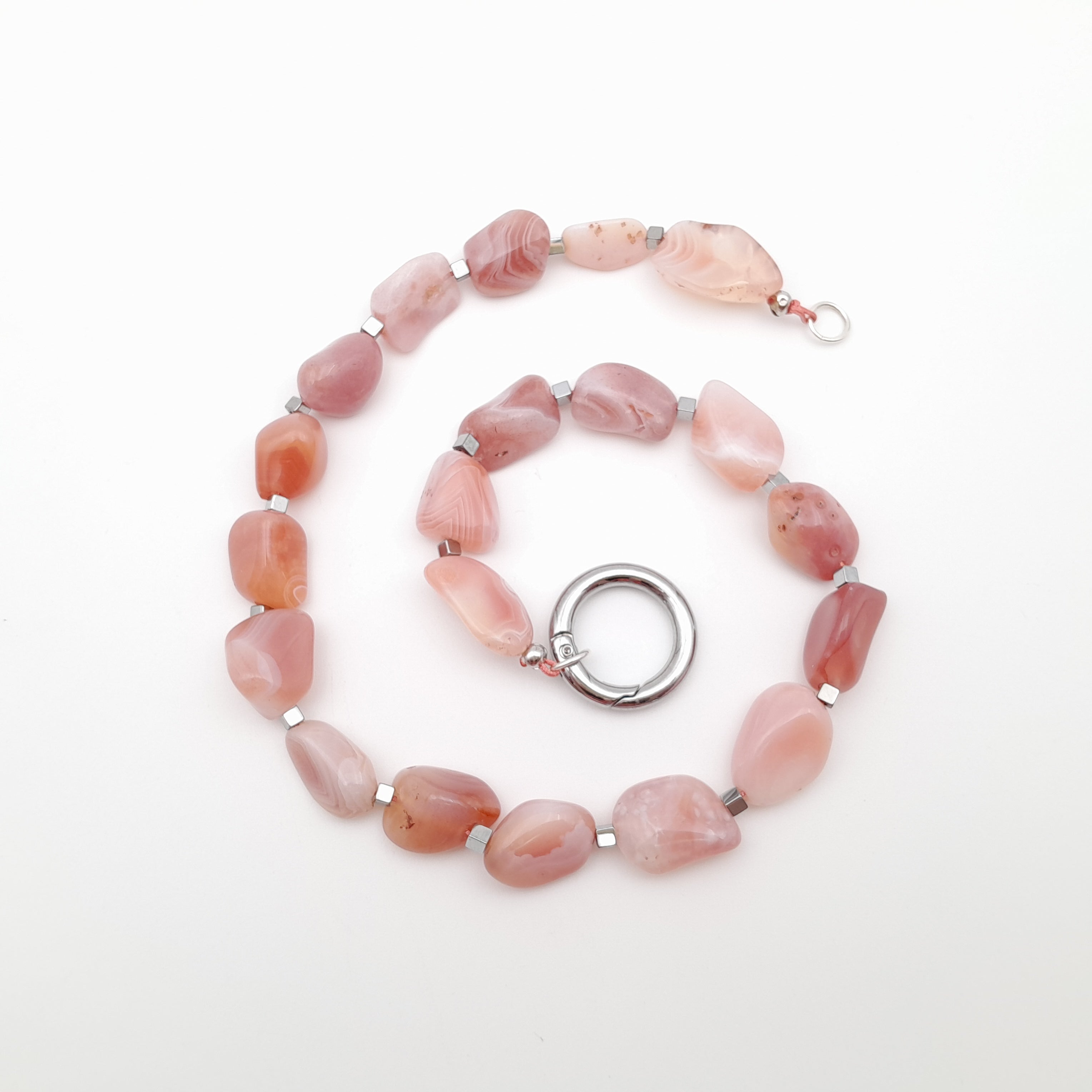 Pebble Necklace - Apricot Agate