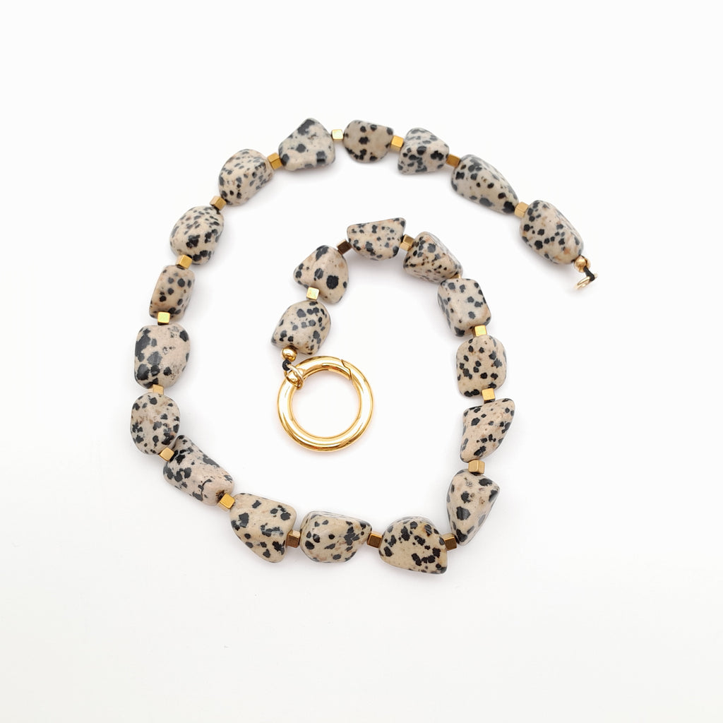 Pebble Necklace - Dalmatian Jasper