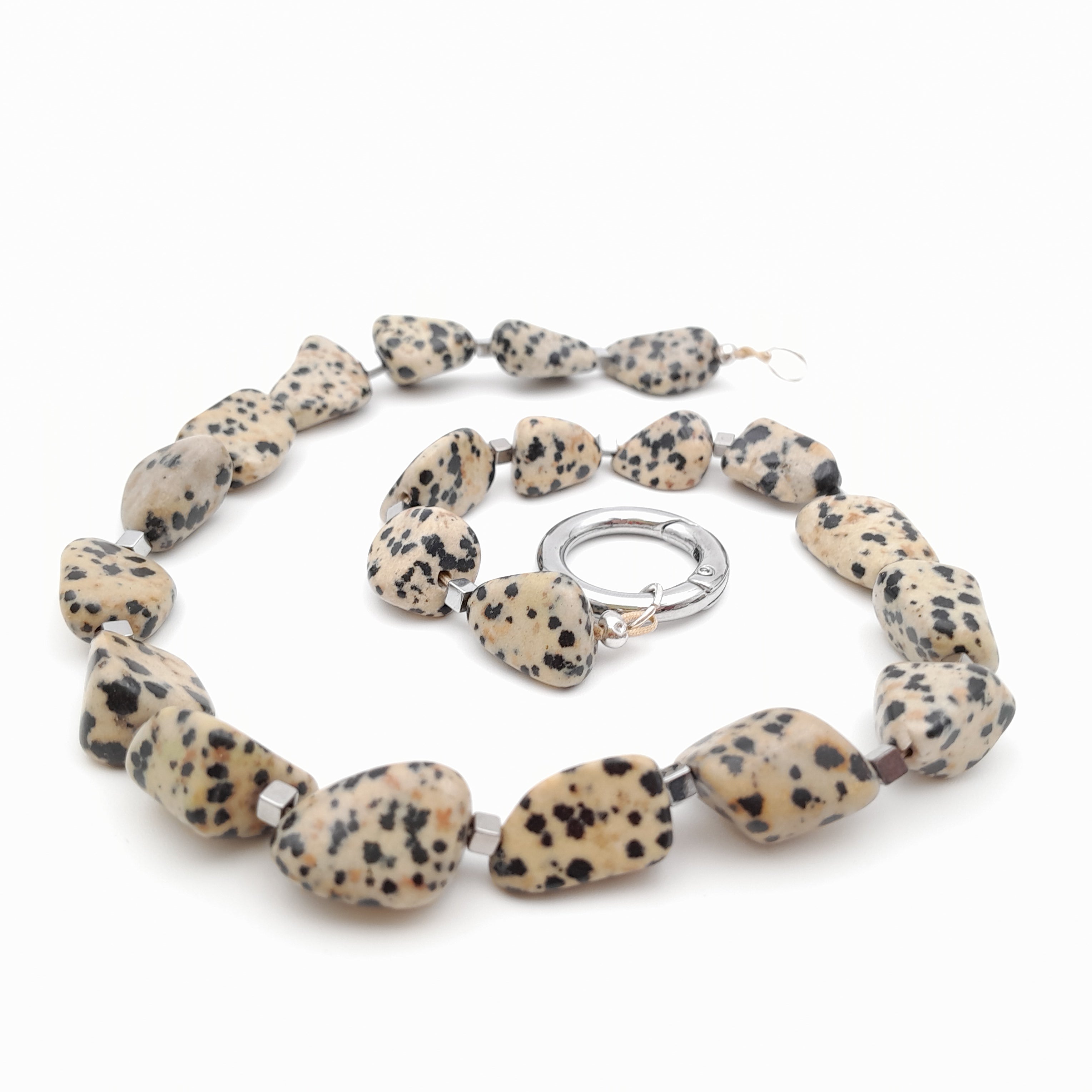 Pebble Necklace - Dalmatian Jasper