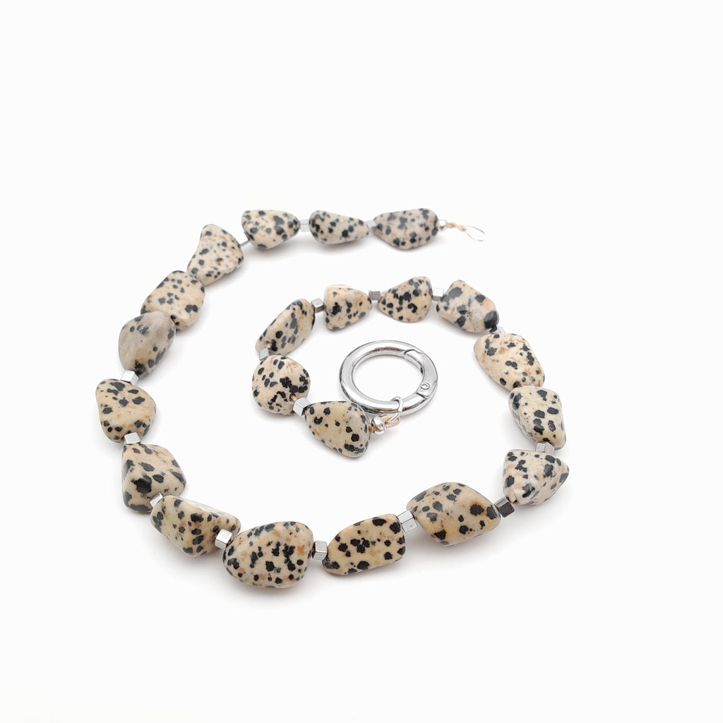 Pebble Necklace - Dalmatian Jasper