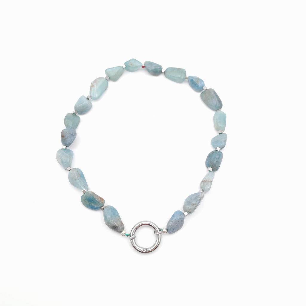 Pebble Necklace - Aquamarine