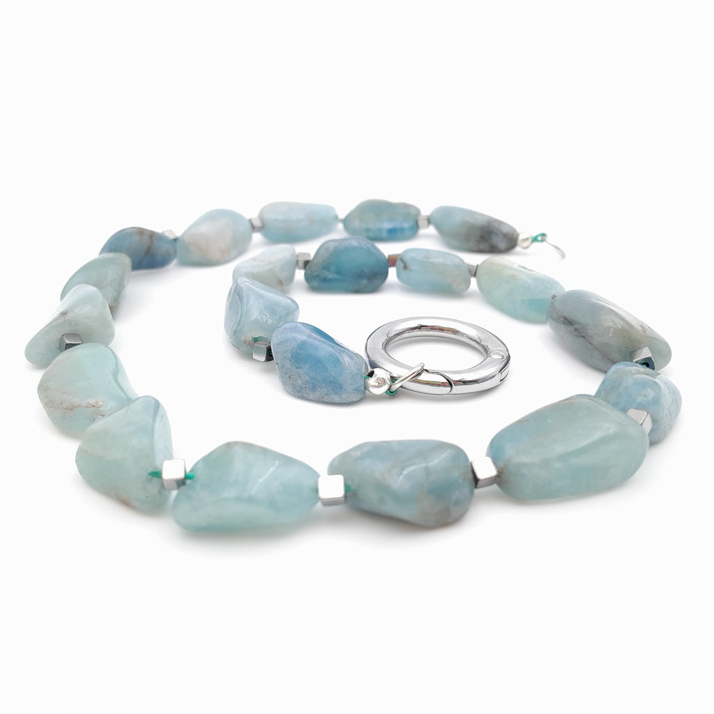 Pebble Necklace - Aquamarine