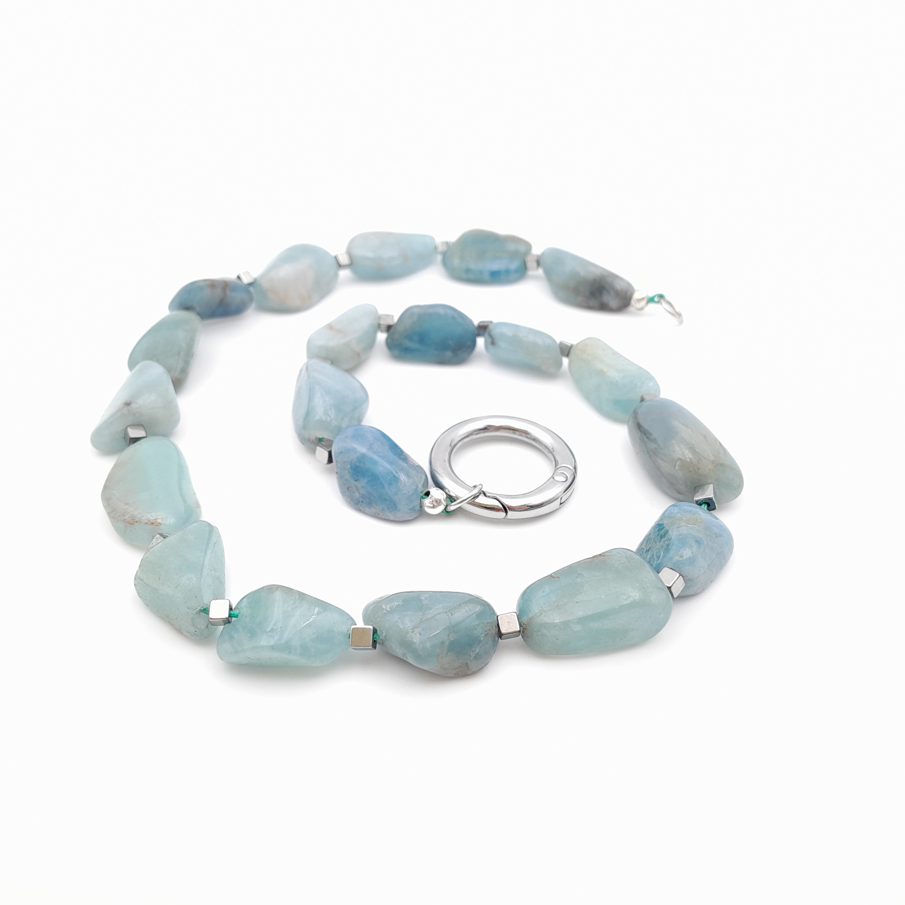 Pebble Necklace - Aquamarine