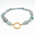 Pebble Necklace - Aquamarine