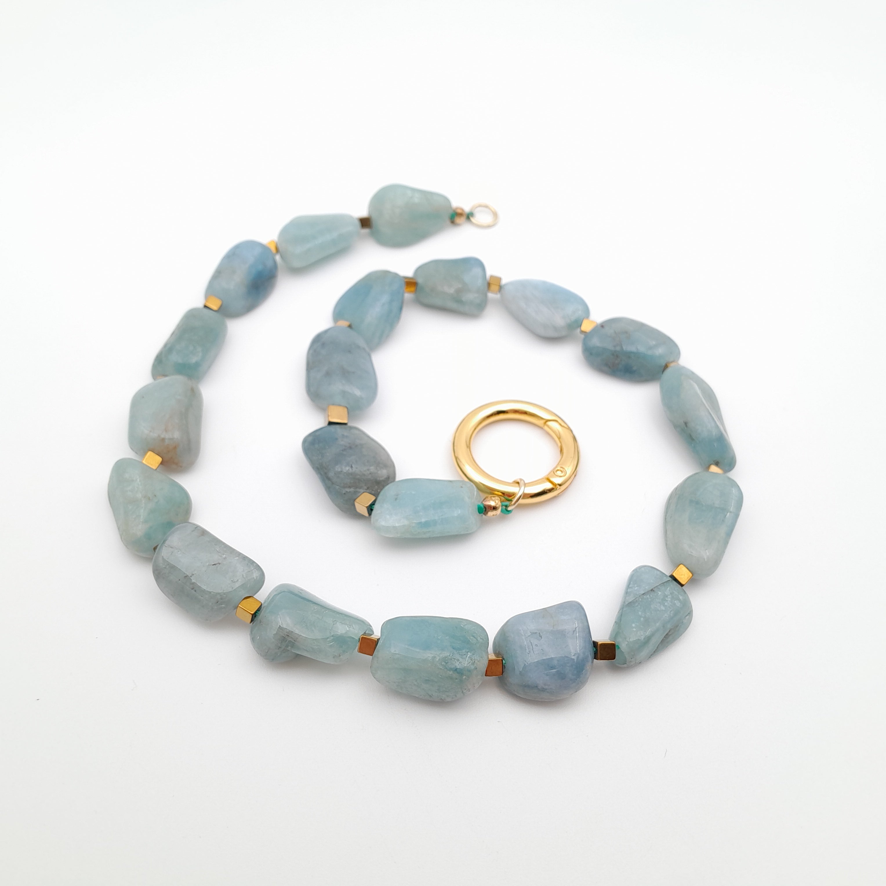 Pebble Necklace - Aquamarine